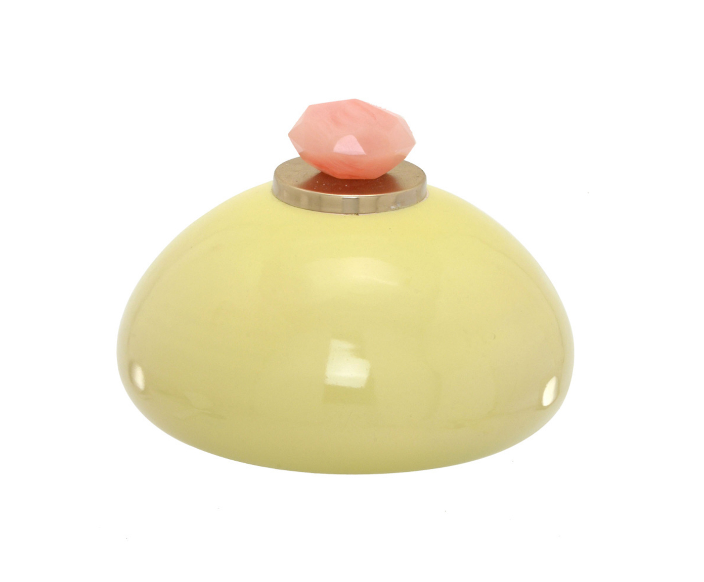 Potiche Decorativo Bege e Dourado e Salmon image number 0