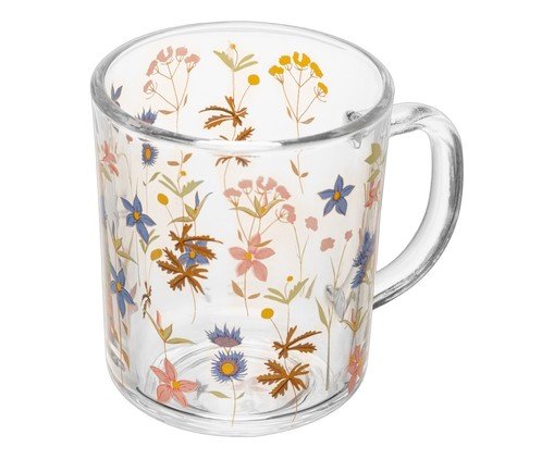 Jogo de Canecas Florescer Transparente e Florido image number 1