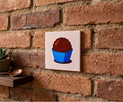 Mini Azulejo Decorativo Brigadeiro image number 2