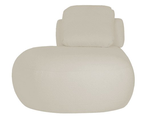 Sof&aacute; M&oacute;dulo Chaise Laguna by Elle - Boucl&ecirc; Bege image number 0