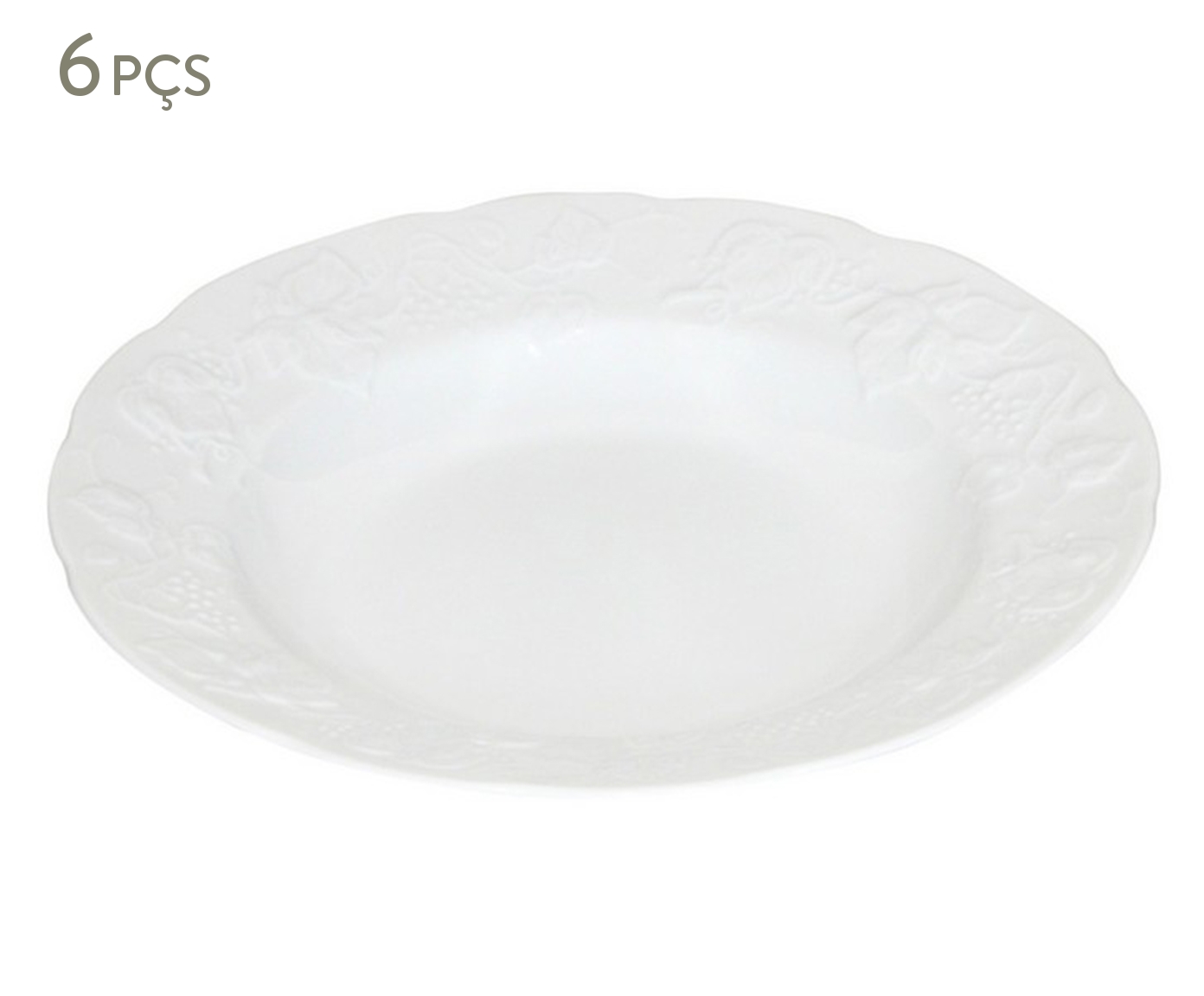 Jogo de Pratos Fundos em Porcelana Vendange image number 0