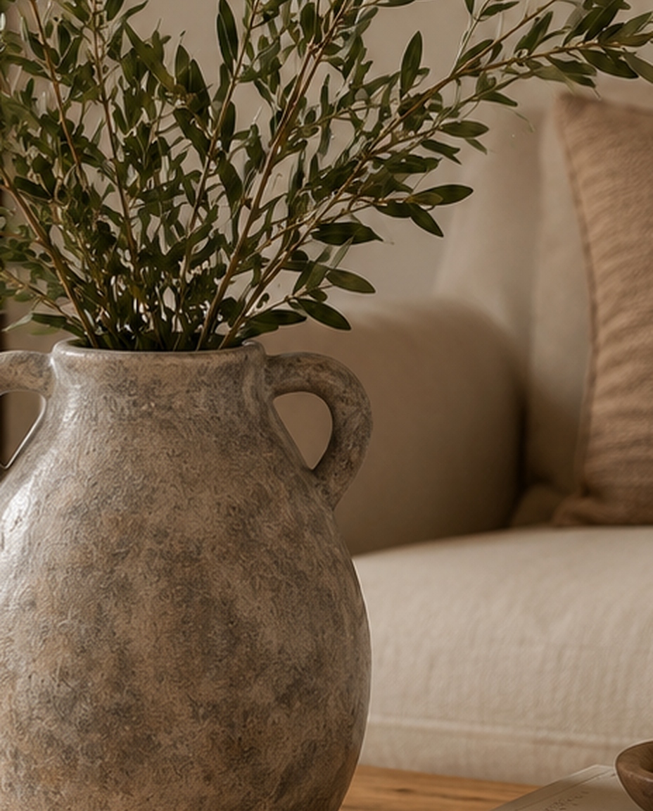 Vaso Decorativo Lymoria Cinza e Marrom image number 0