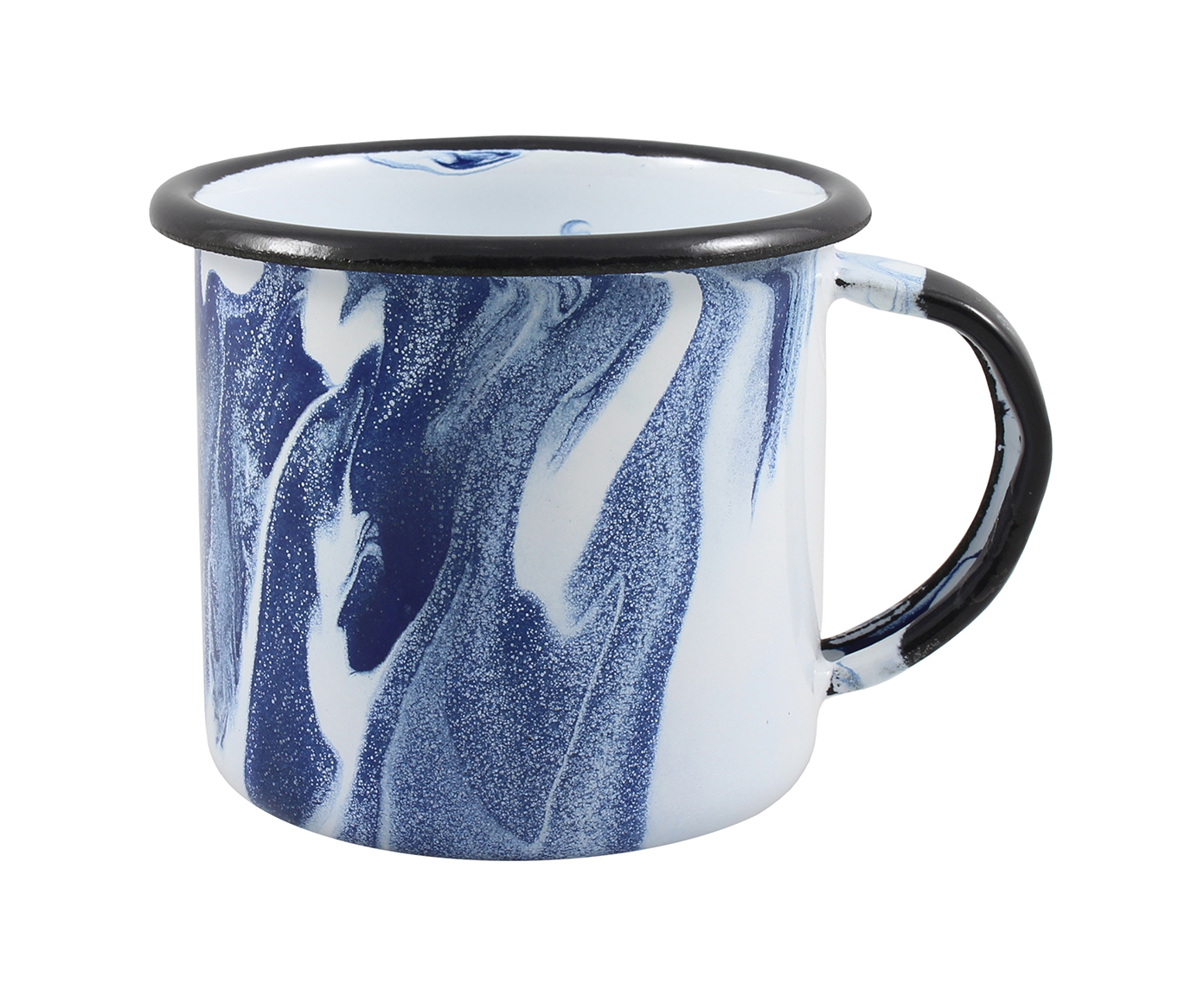 Caneca Esmaltada Marmorizada Azul image number 0