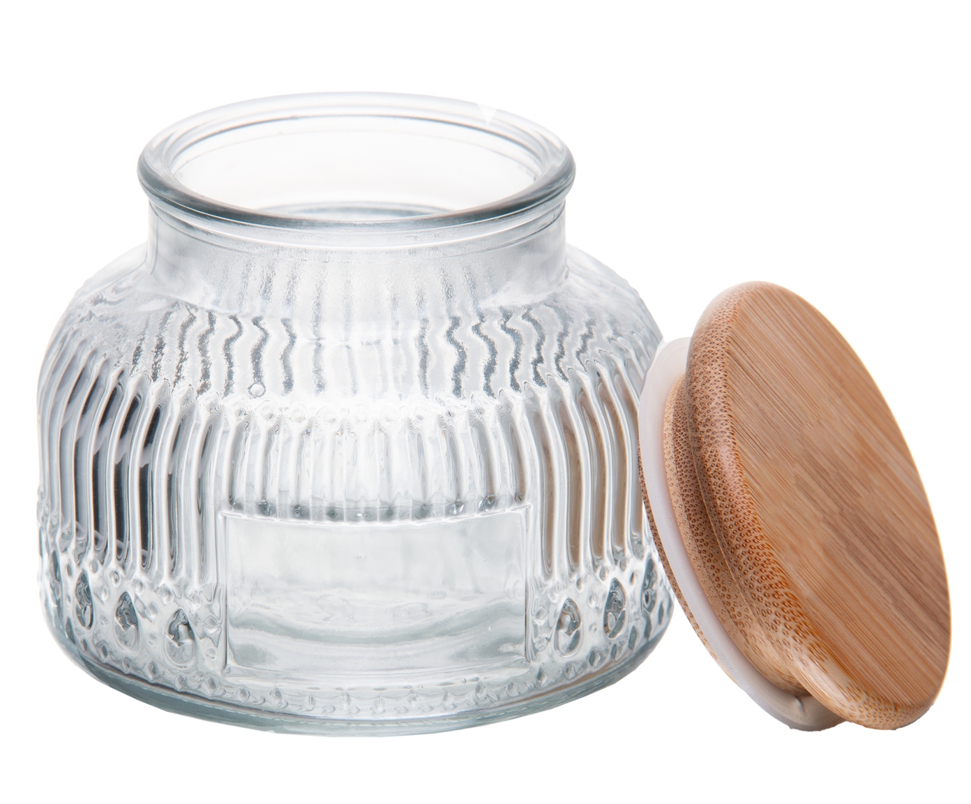 Pote com Tampa de Bambu Lumi image number 3