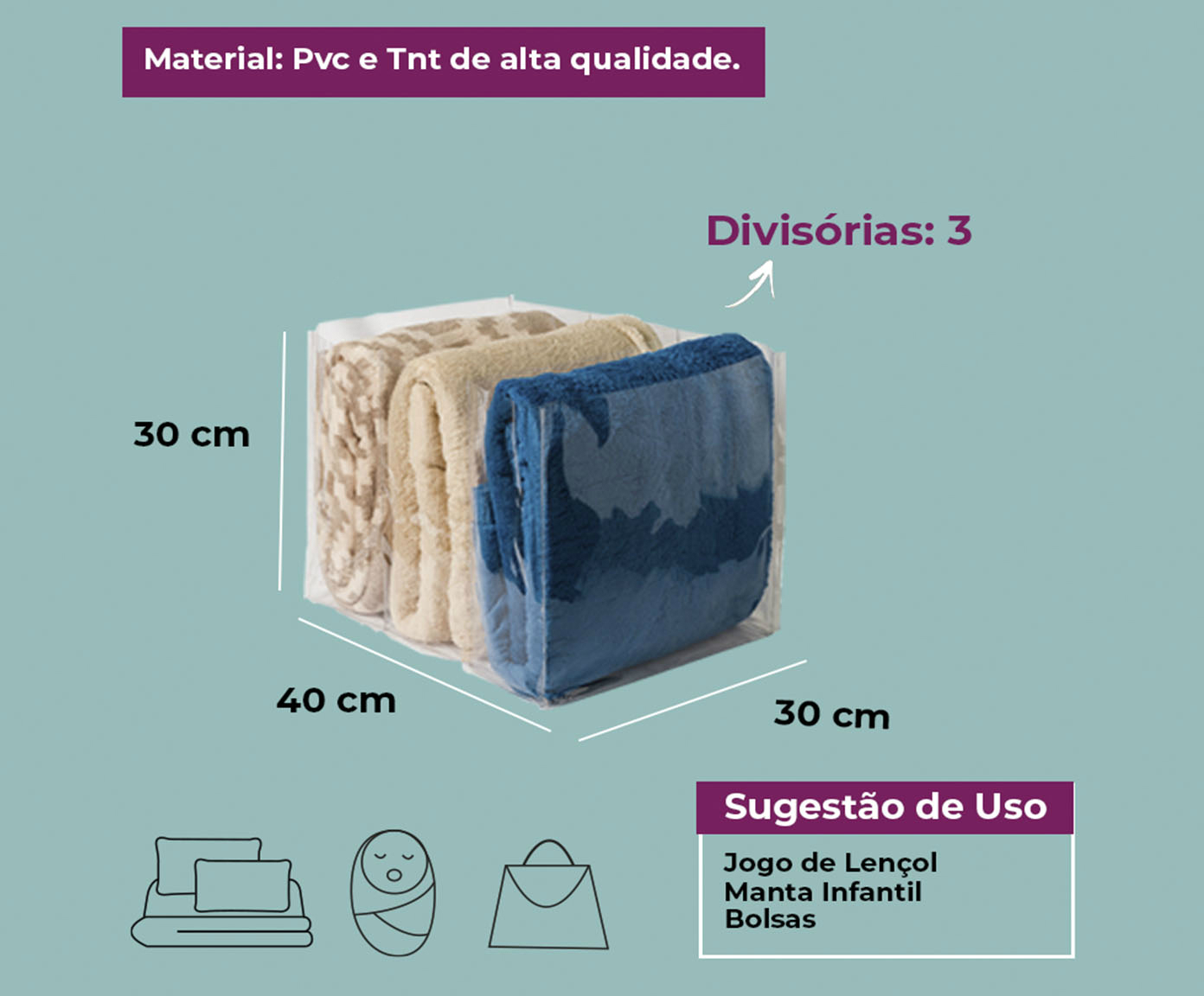 Organizador Colmeia Cristal Premium Extra - image 1