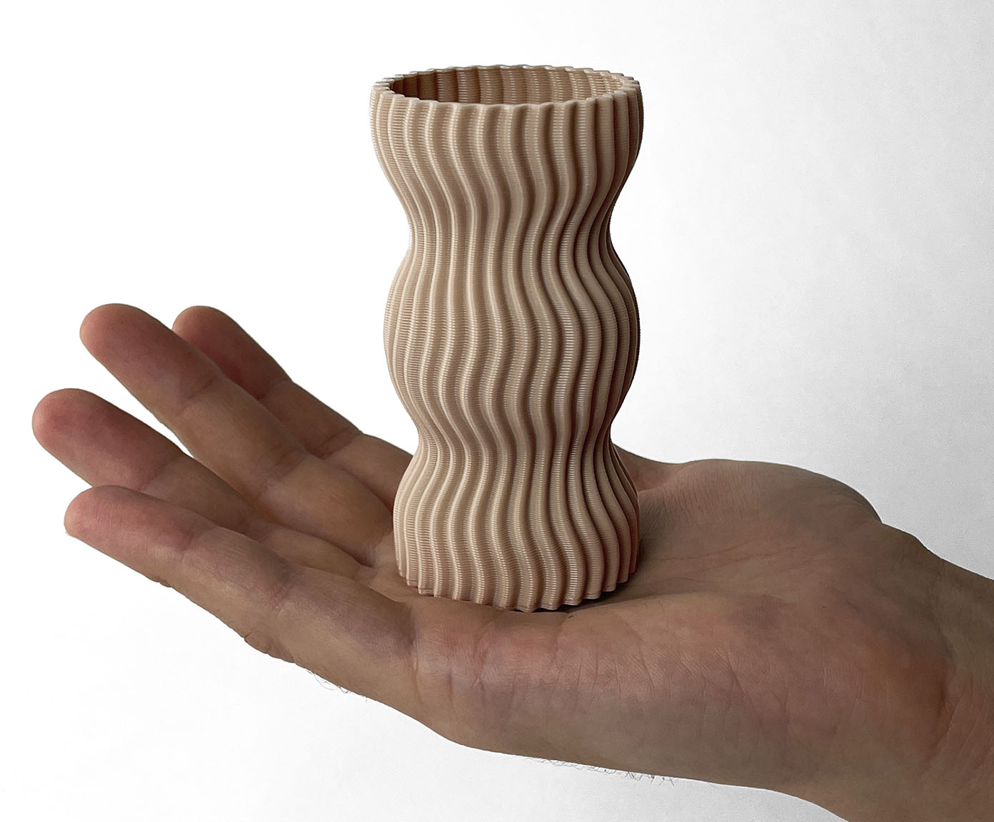 Mini Vaso Onda 3 Areia image number 4