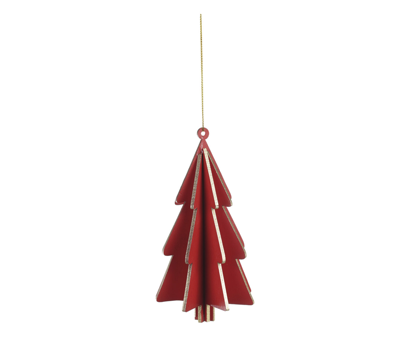 Enfeite de &Aacute;rvore de Natal Minimalista Vermelho image number 0