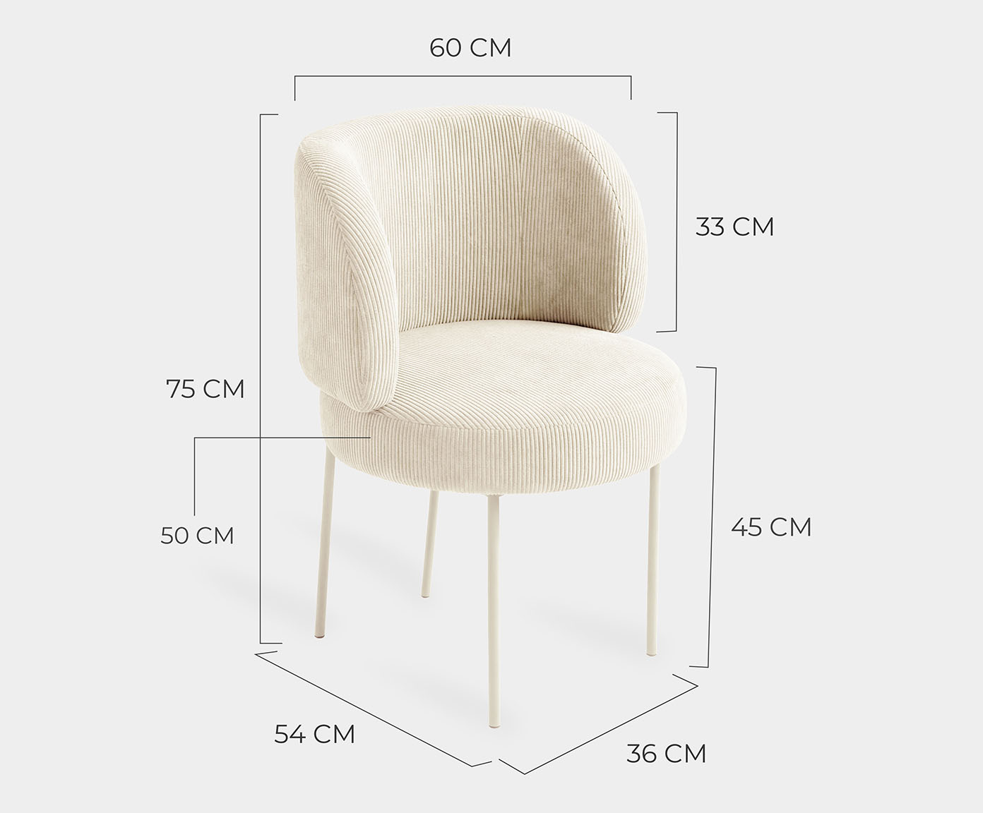 Cadeira Zurique Cotel&ecirc; Off-White - image 1