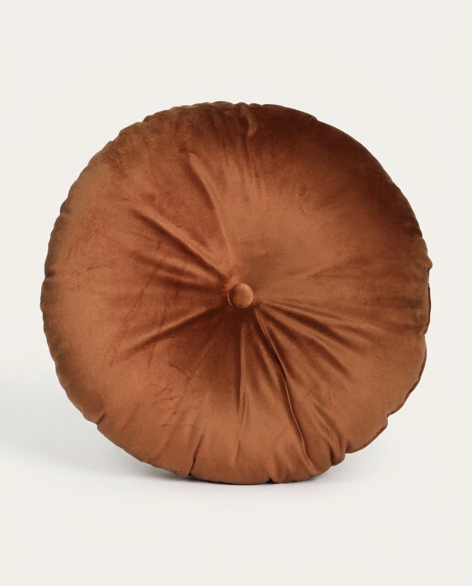 Almofada Premium com Bot&atilde;o Terracota - image 1