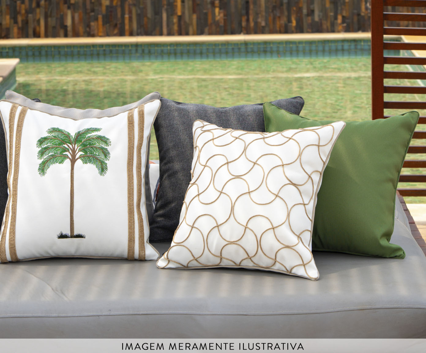 Almofada Bordada Sisal Cole&ccedil;&atilde;o N&aacute;utica Outdoor image number 4