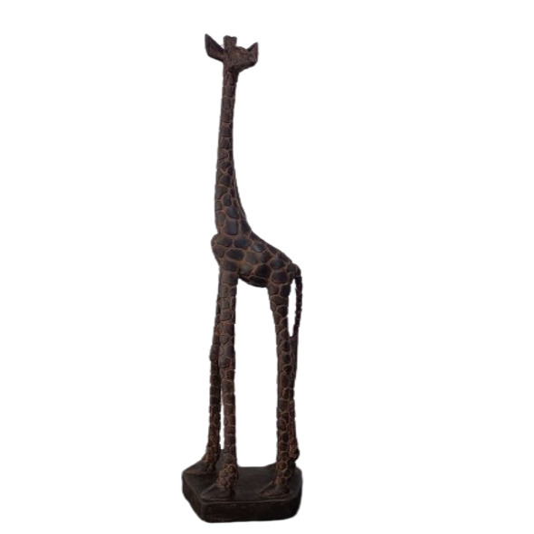 Escultura Girafa Marrom image number 0