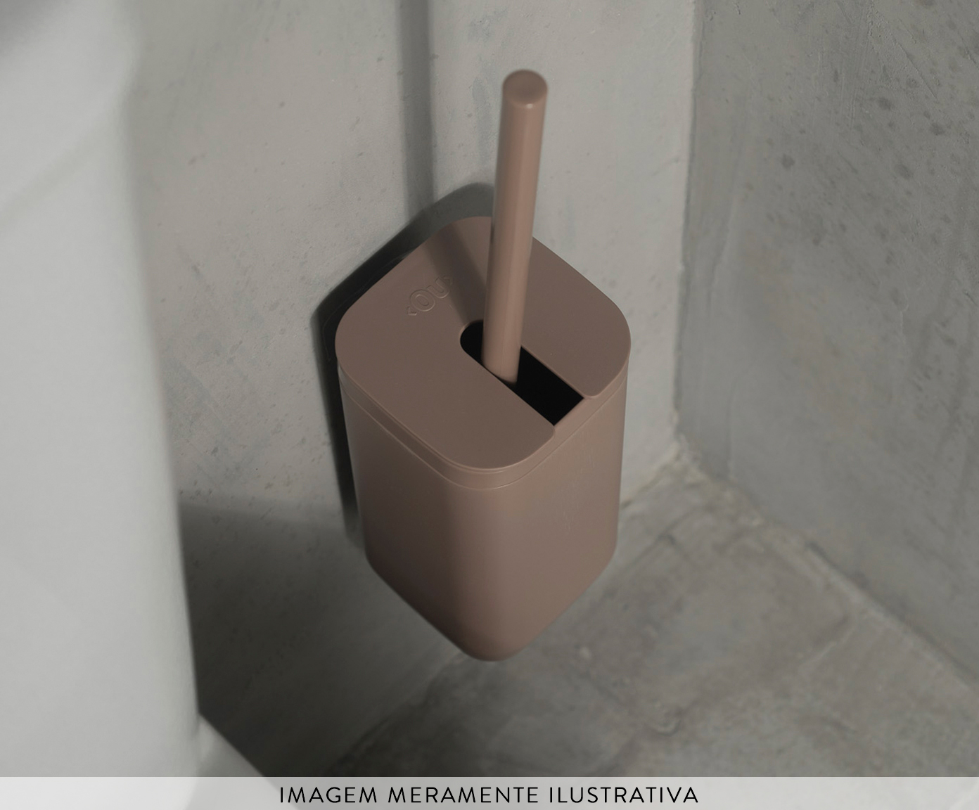Escova Sanit&aacute;ria de Piso e Parede Aura Marrom image number 1