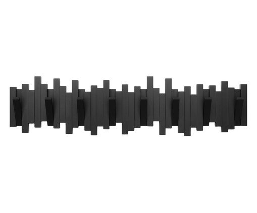 Cabideiro de Parede Preto - 8 Sticks - image 0