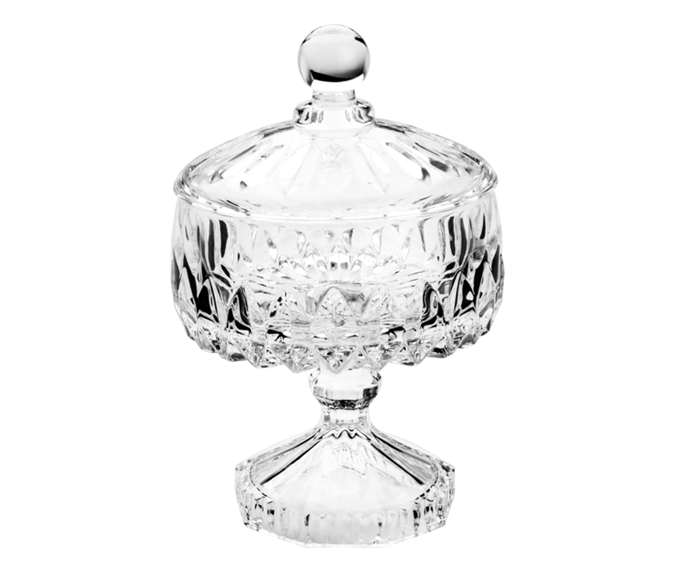 Pote Decorativo em Cristal Louise Transparente image number 0