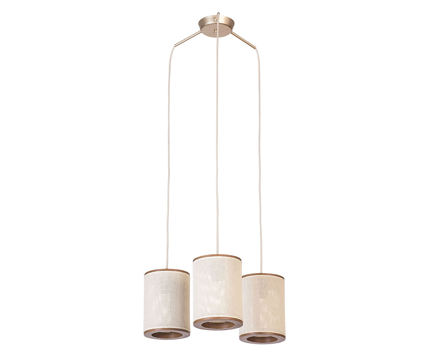 Lustre Apollo 3 Lampadas Castanho - Bivolt image number 0