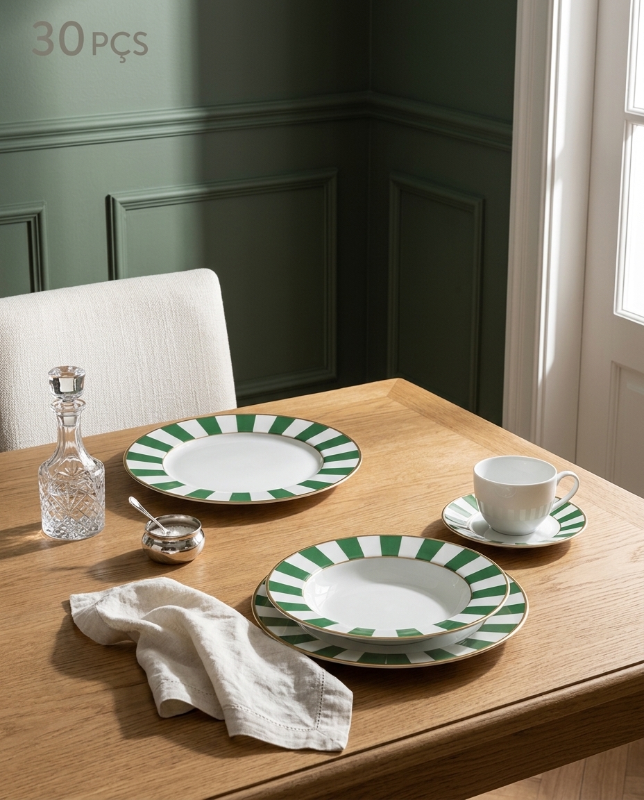 Jogo de Jantar Alken Stripe Verde image number 3
