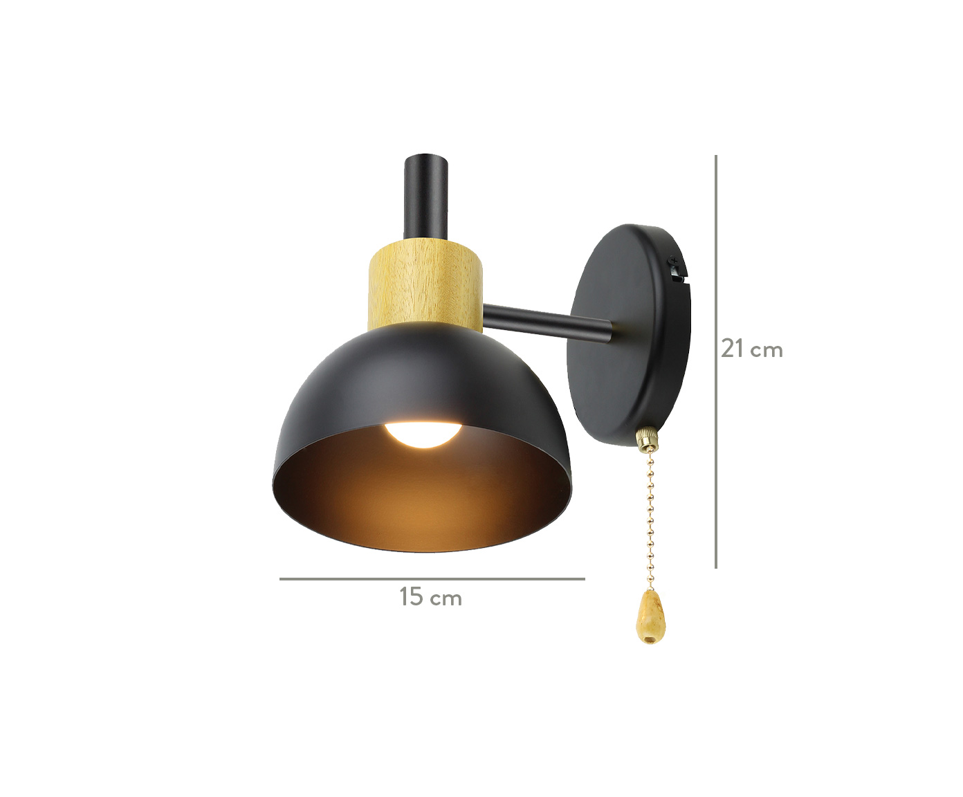 Arandela Karla Preto - Bivolt image number 2