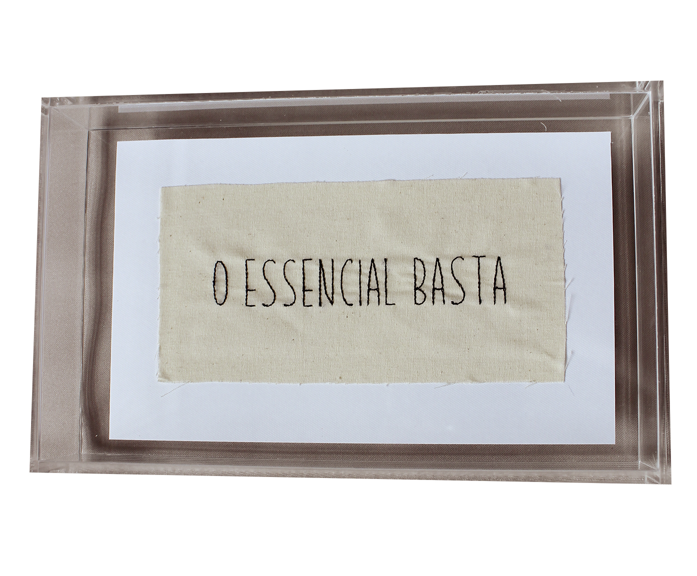 Quadro em Acr&iacute;lico "Bordado O Essencial Basta" image number 0