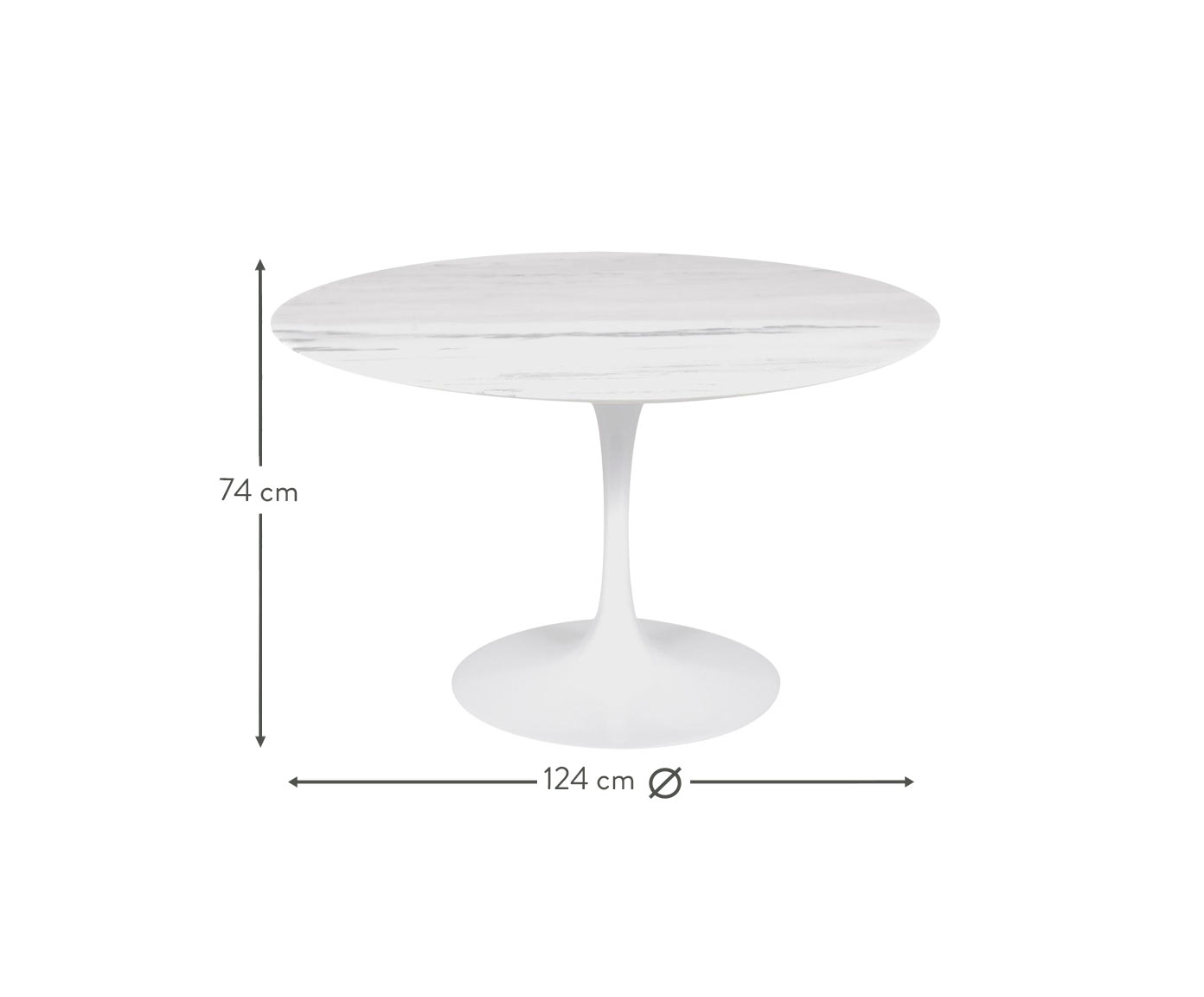 Mesa Saarinen Redonda Espirito Santo Base Branca image number 5