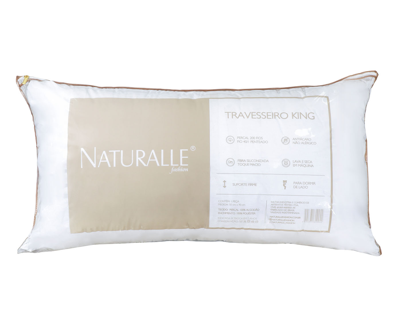 Travesseiro Naturalle King Branco - 200 Fios image number 1