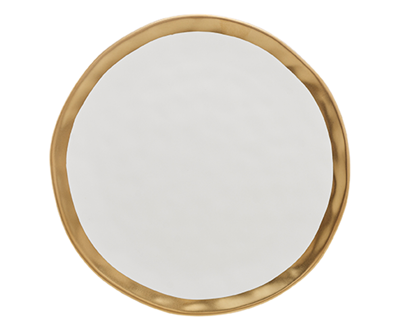 Prato Raso em Porcelana Branco e Dourado Dubai - image 0