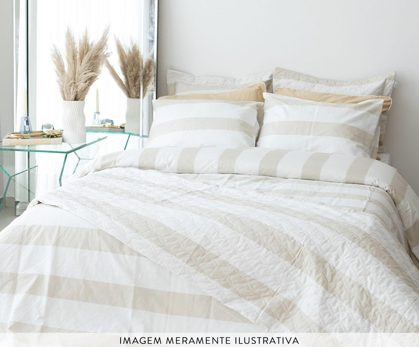Capa Duvet Tous Les Jours Estampado Listra Offwhite - image 1