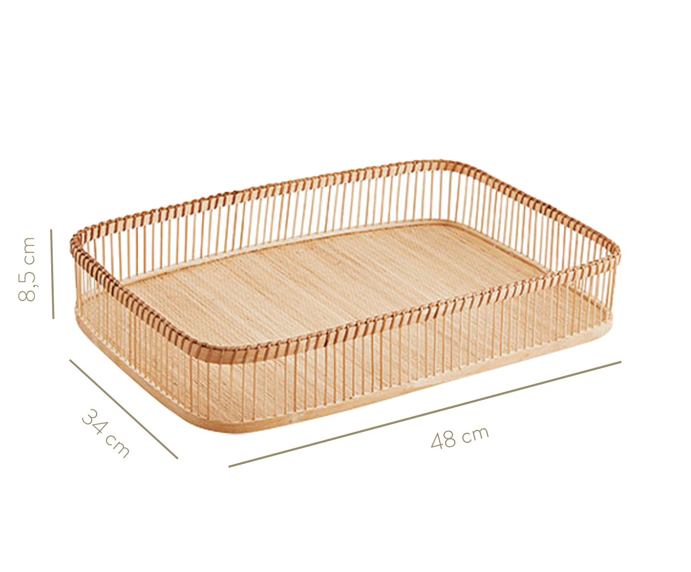 Jogo de Bandejas em Bambu Ofelia - Bege image number 2