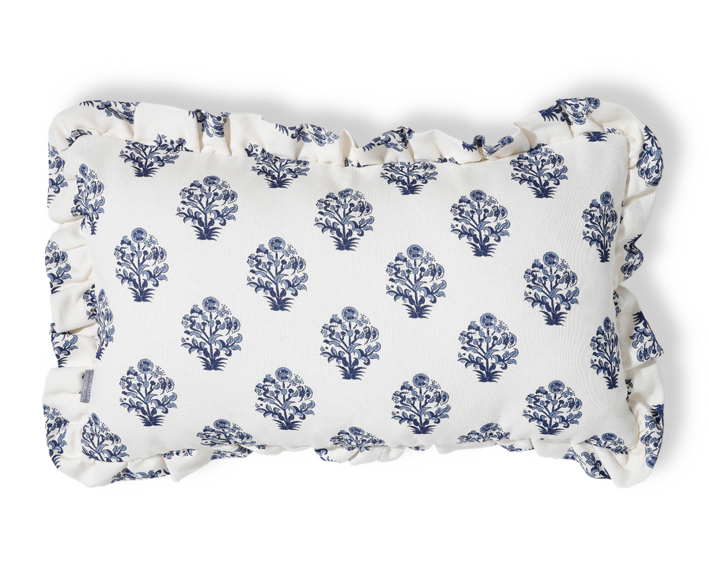Capa de Almofada Retangular com Babados Floral Poppy Off-White image number 0