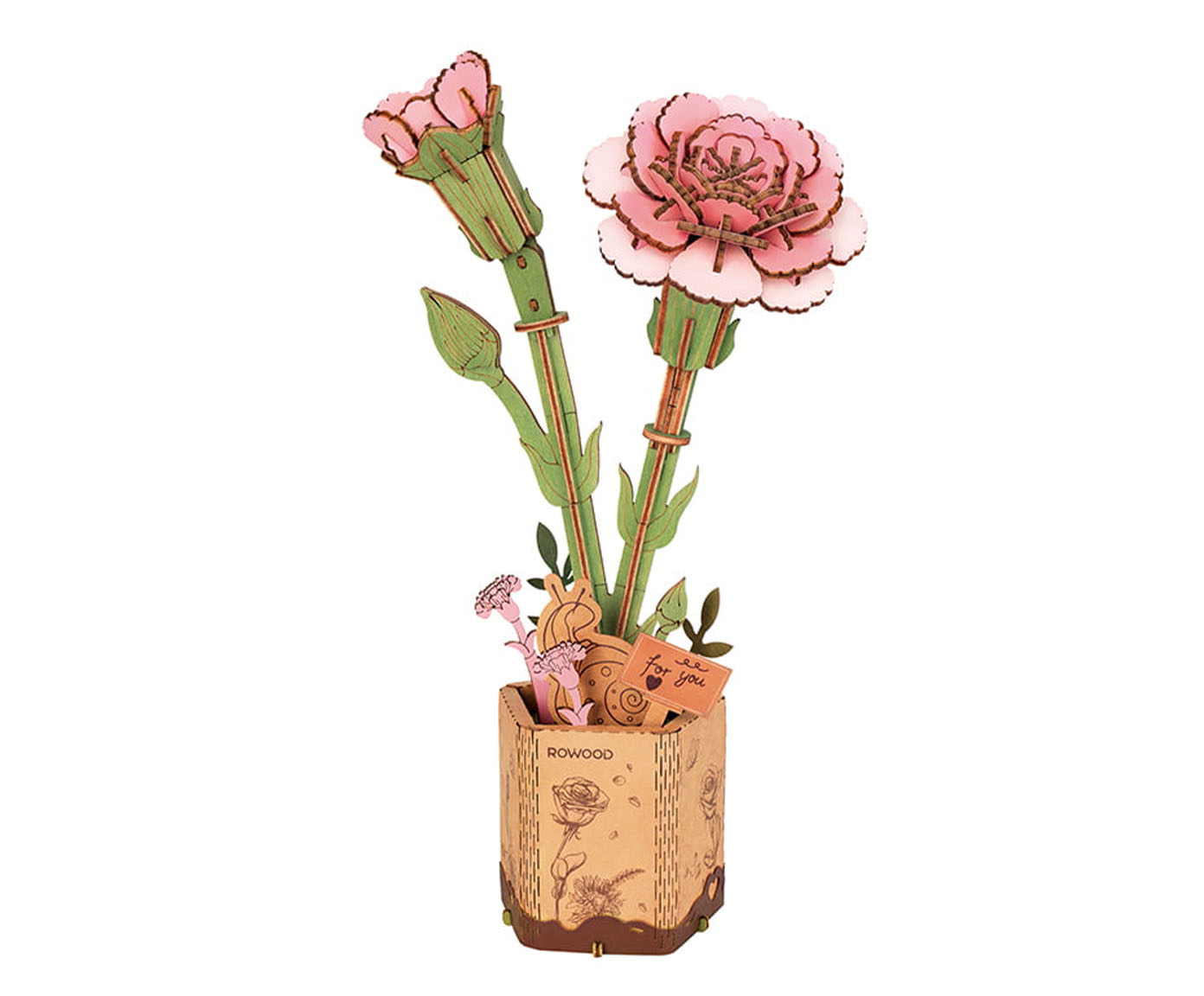 Quebra-Cabe&ccedil;a 3D Cravo Rosa image number 0