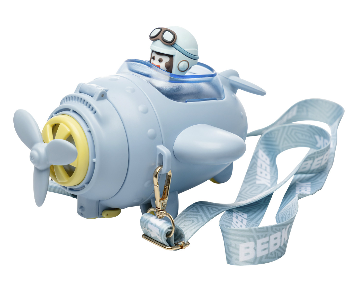 Garrafa Squeeze Infantil Avi&atilde;o Azul image number 0
