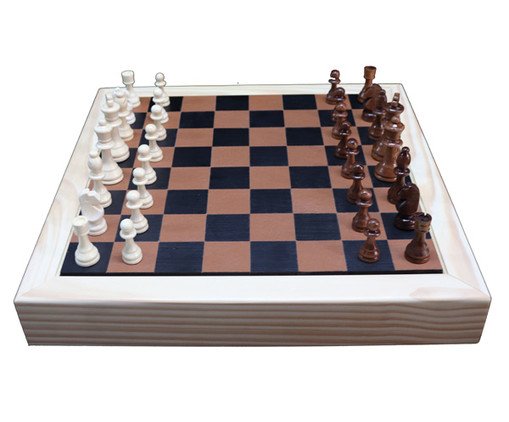 Jogo de Xadrez de Madeira Recouro - Caramelo image number 0