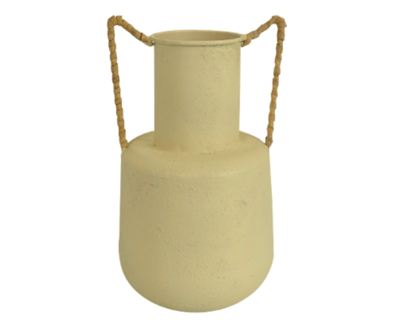Vaso em Metal Creme com Al&ccedil;as Josh - Marrom - image 0