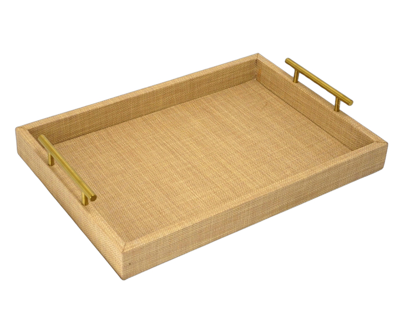 Bandeja Decorativa Platina Dourado e Marrom image number 0