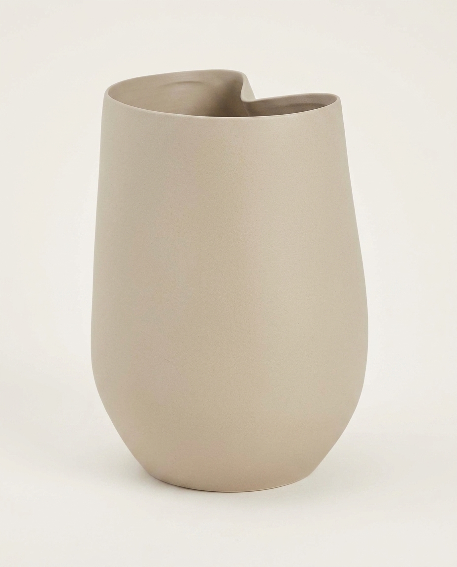 Vaso em Cer&acirc;mica Hilda Bege - image 1