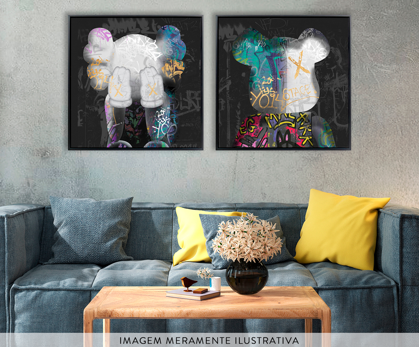 Quadro Kaws Urban Art II image number 1
