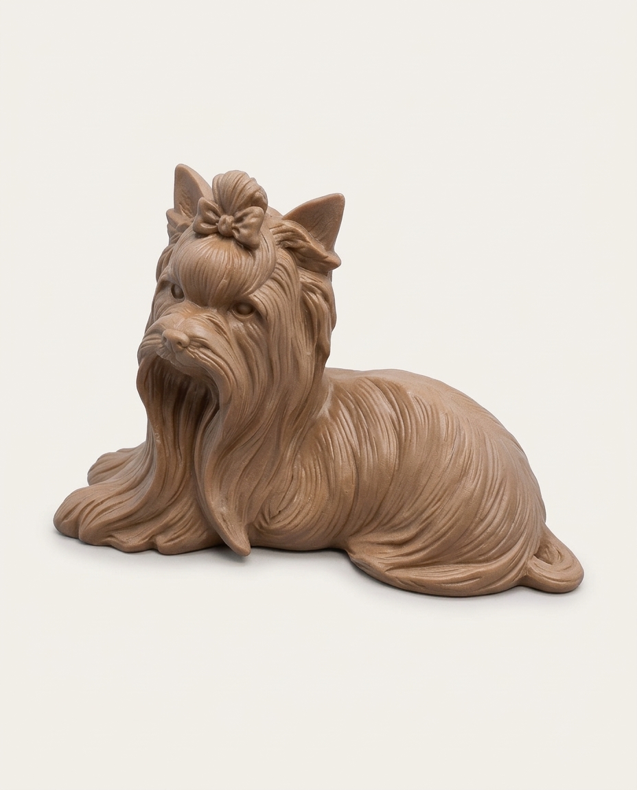 Escultura Shih Tzu Bege Patinado image number 4