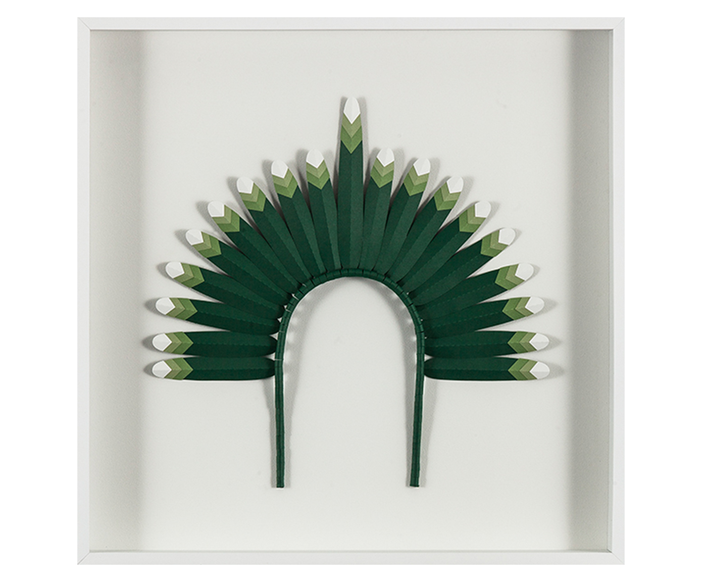 Quadro com Vidro Cocar Verde image number 0