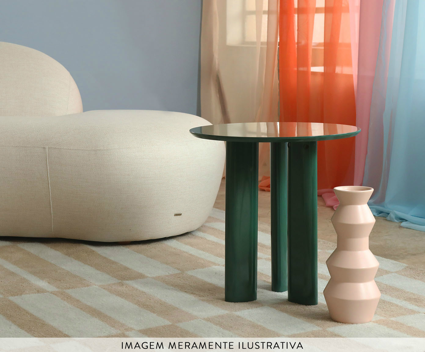 Mesa Lateral Redonda Brilho Verde image number 6