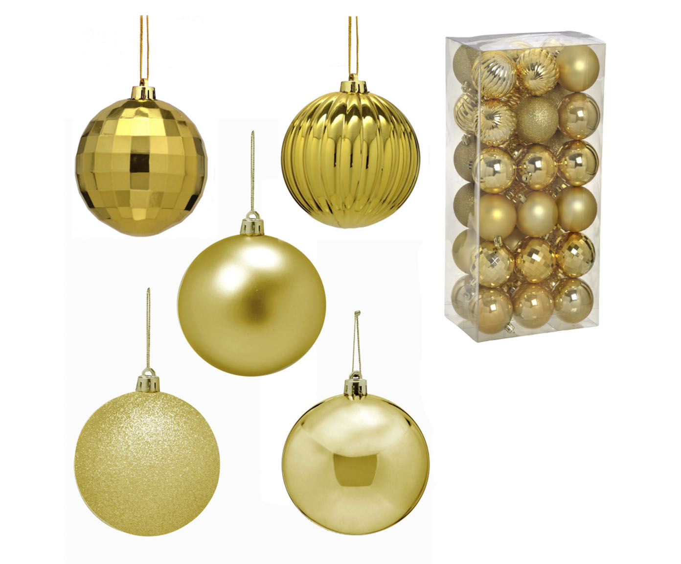 Bolas de Natal Dourada - 36 Unidades - image 0