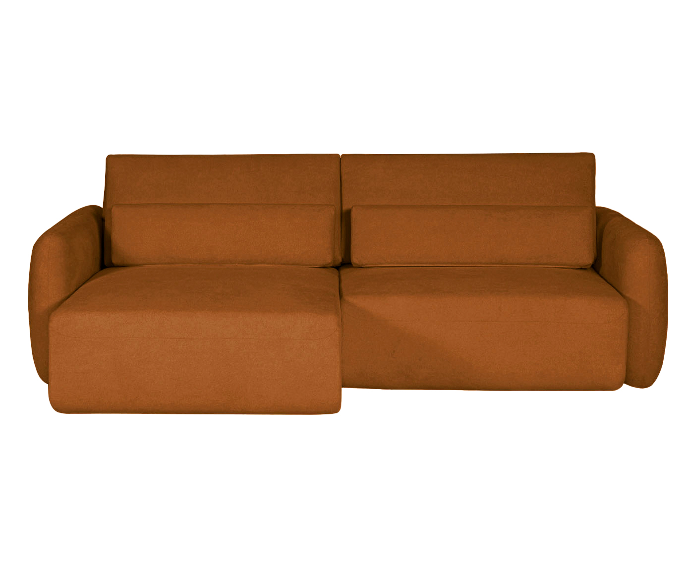 Sof&aacute; Retr&aacute;til Seno I em Boucle Aveludado Terracota image number 0