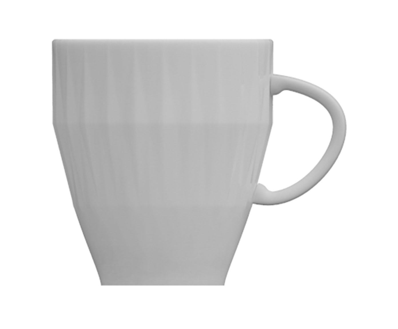 Caneca em Porcelana Diamante Branca image number 0