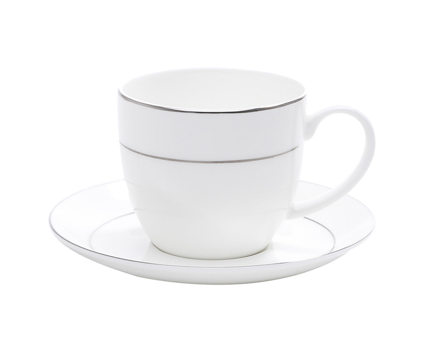 Aparelho de Jantar em Porcelana com Borda Prateada M&ocirc;naco image number 2