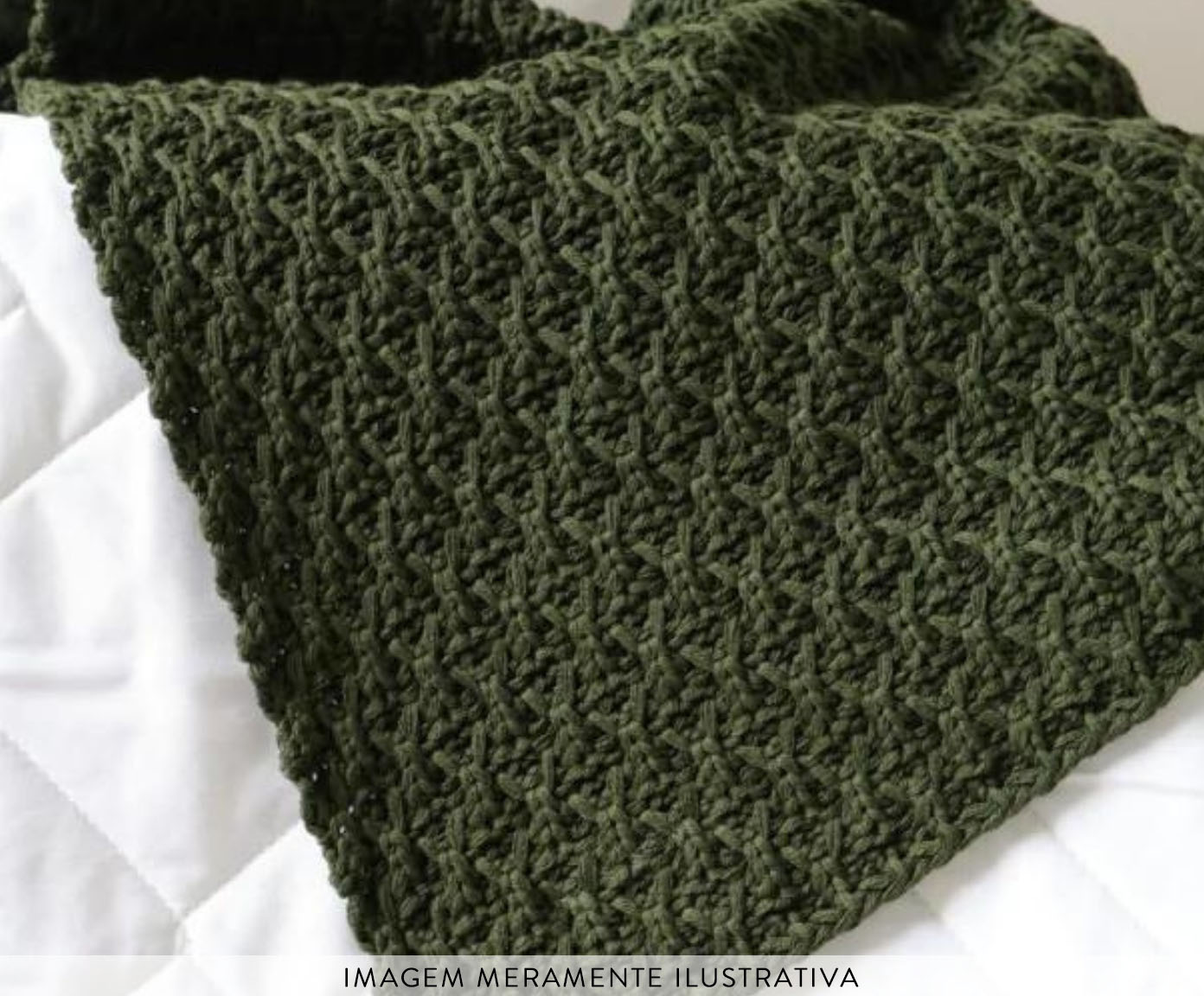 Manta Tramado Verde Musgo - image 1