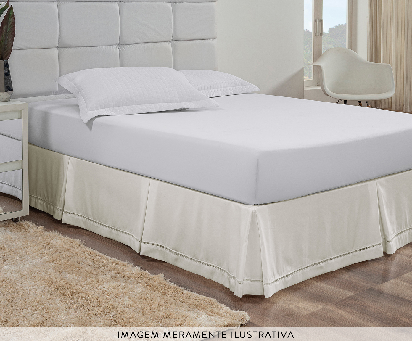 Saia para Cama Box Palito Palha image number 2