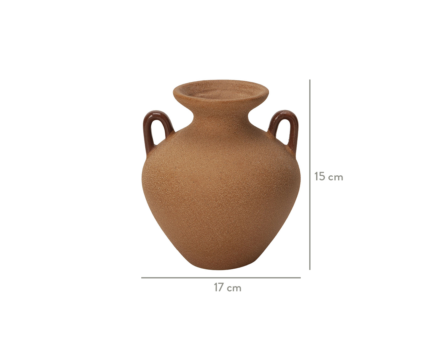 Vaso em Cer&acirc;mica Katy - Marrom image number 2