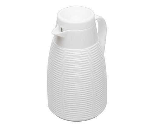 Garrafa T&eacute;rmica Rattan Branco image number 1