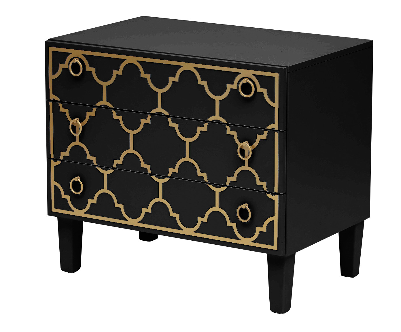 Mesa de Cabeceira Marrocos - Preto - image 1