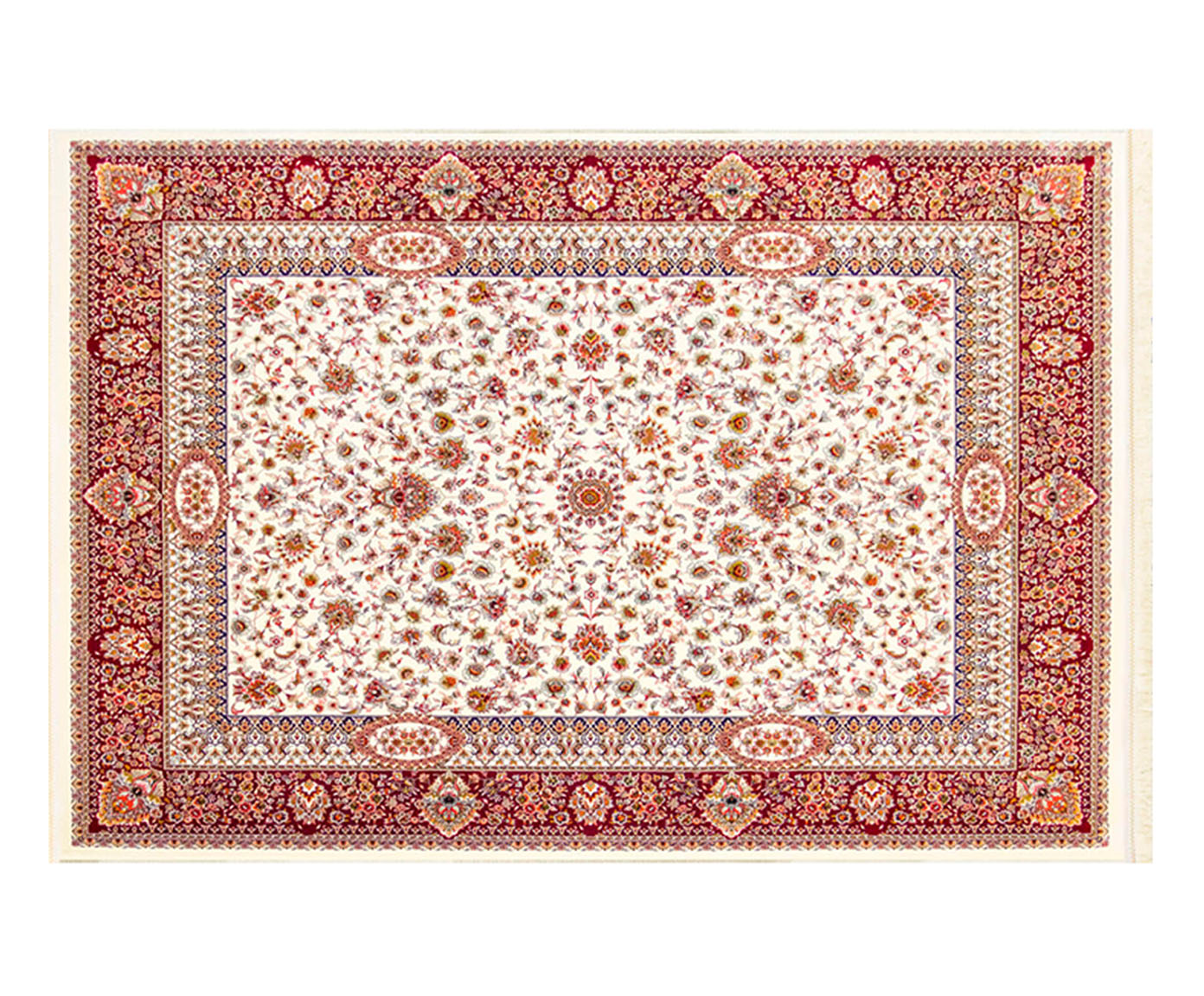 Tapete Hasankeyf Creme e Vermelho image number 0