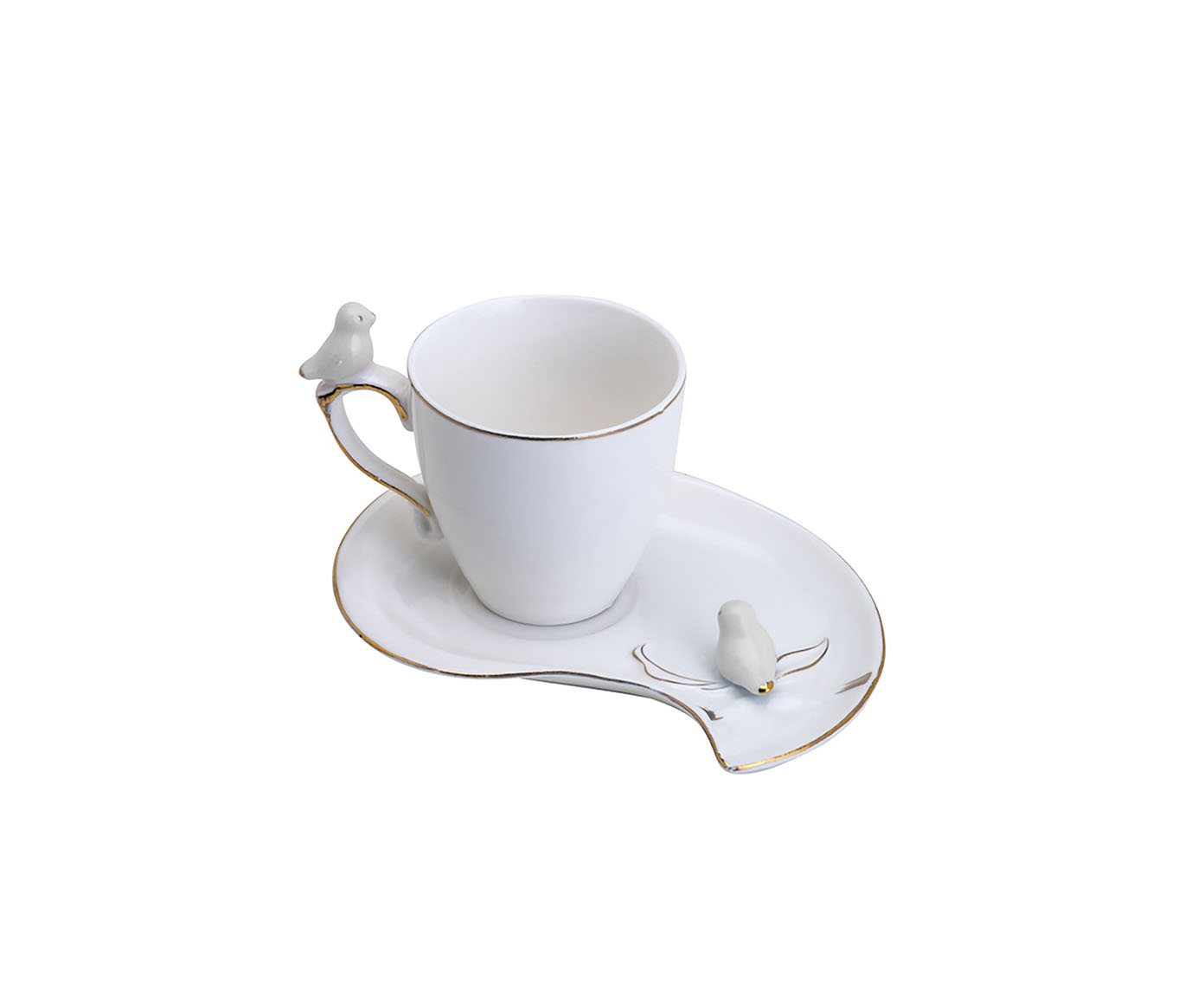 Jogo de X&iacute;caras para Caf&eacute; Cute Birds Design Plate image number 3