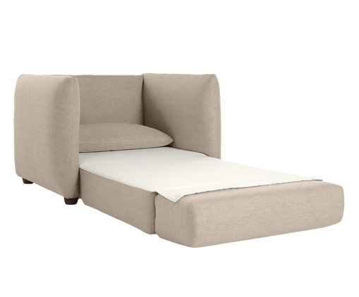 Poltrona Cama em Linh&atilde;o Luma Bege image number 2